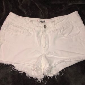 VS Pink white denim shorts